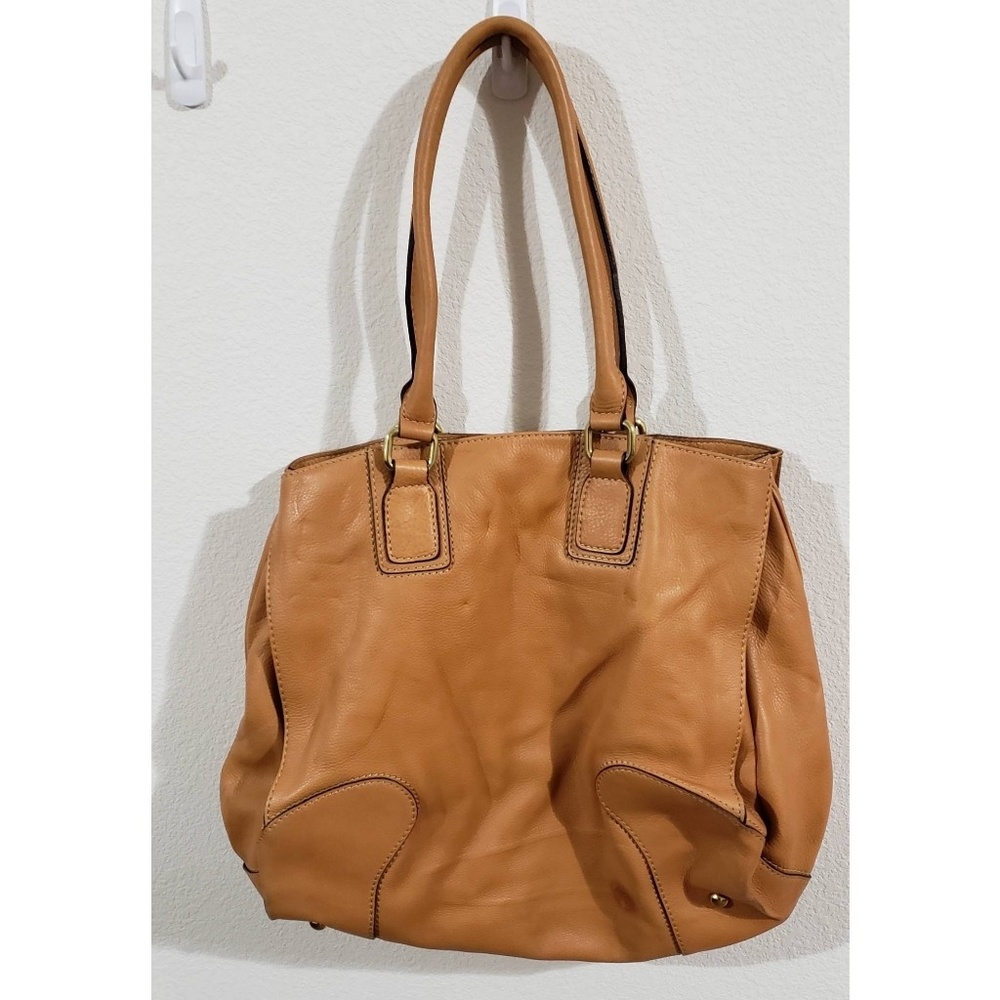 Tan leather purse
